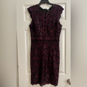 Dark Burgundy Lace Dress